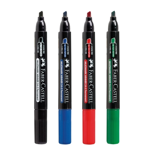 MARCADOR FABER PERMANENTE PUNTA CHATA