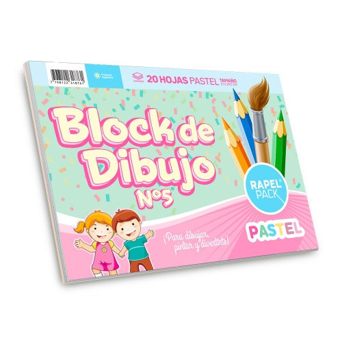 BLOCK CARTULINA COLORES PASTEL X20 HJS