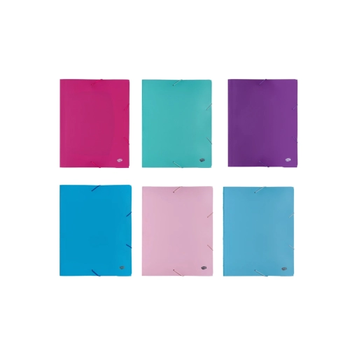 CARPETA A4 PLÁSTICA 3 SOLAPAS PASTEL RIDEO