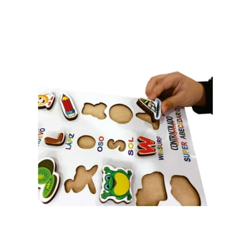 JUEGO ENCASTRE SUPER ABECEDARIO X54 PIEZAS