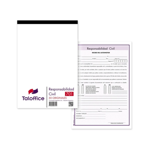 TALONARIO RESPONSABILIDAD CIVIL