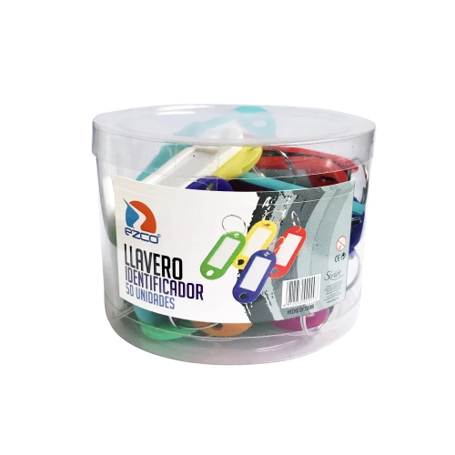 LLAVEROS MULTICOLOR TUBO X50