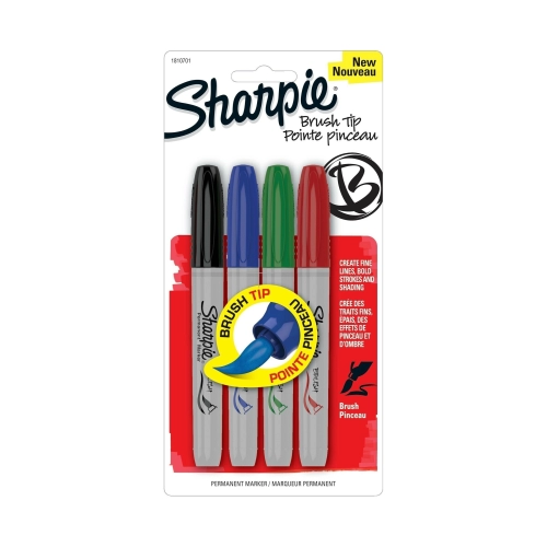 MARCADOR SHARPIE BRUSH X4 BÁSICOS
