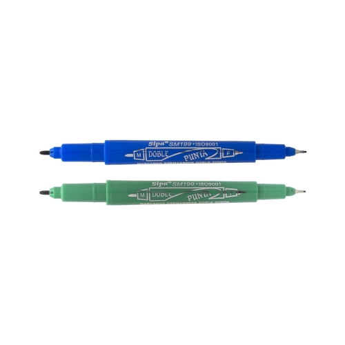 MARCADOR SIPA PERMANENTE DOBLE PUNTA 