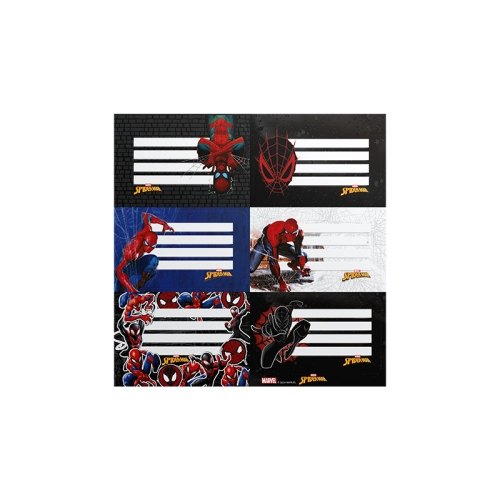 ETIQUETA ESCOLAR SPIDERMAN X12