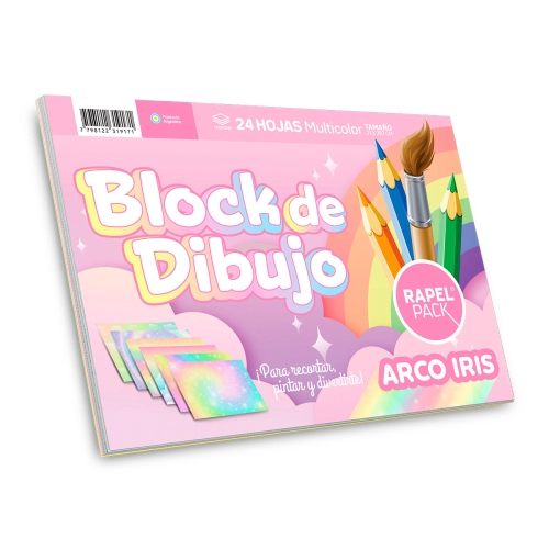 BLOCK CARTULINA ARCO IRIS X24 HJS