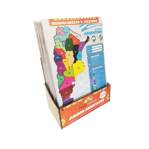 JUEGO PIZARRA/PUZZLE MAPA ARGENTINA