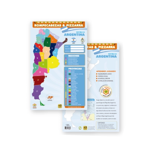 JUEGO PIZARRA/PUZZLE MAPA ARGENTINA