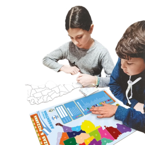 JUEGO PIZARRA/PUZZLE MAPA ARGENTINA