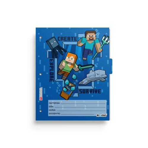 SEPARADOR ESCOLAR MOOVING MINECRAFT